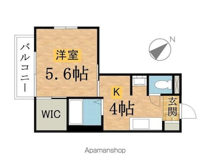 ジュピター片倉壱番館[1K/23.98m2]の間取図