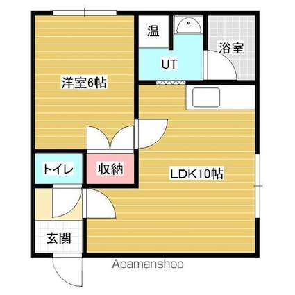 アーバンⅣⅧ[1LDK/36.8m2]の間取図