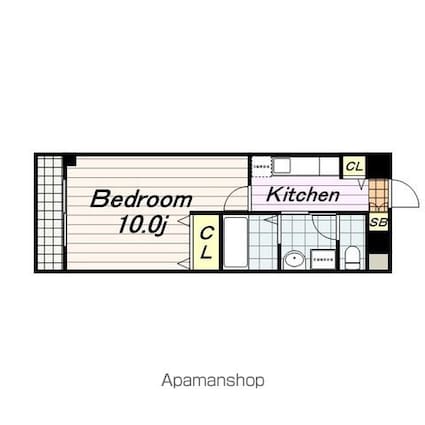 サングリーン新宿[1K/29.14m2]の間取図