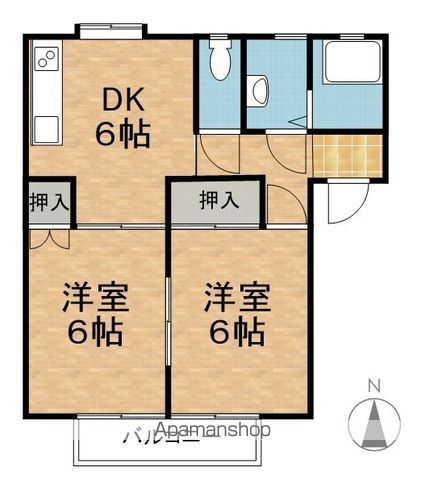 リビングパル峯の間取り写真