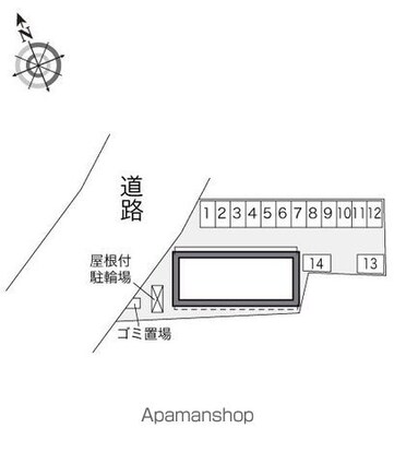 レオパレス蛎瀬Ⅰ[1K/28.02m2]の配置図