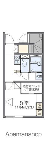 レオパレスロイヤルガーデン内免の間取り写真