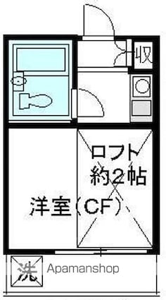 ライフピアサンセット[1K/12m2]の間取図
