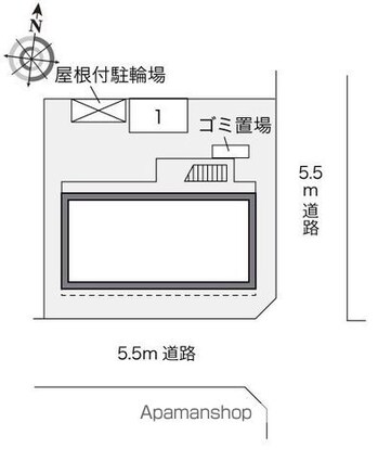レオパレス花水木[1K/20.01m2]の配置図