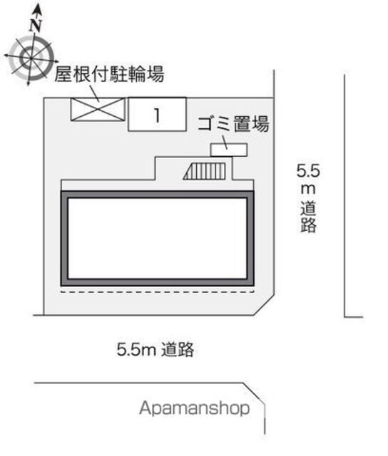 レオパレス花水木[1K/20.01m2]の配置図
