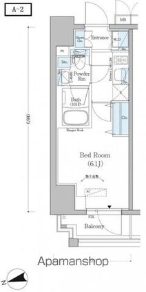 アーバネックス戸越[1K/20.24m2]の間取図
