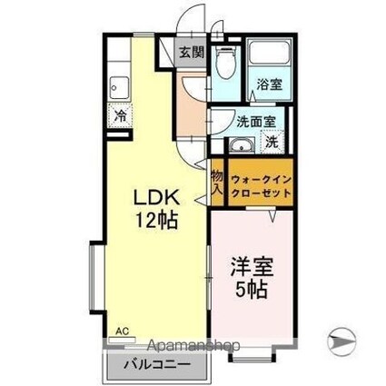ボヌール[1LDK/41m2]の間取図