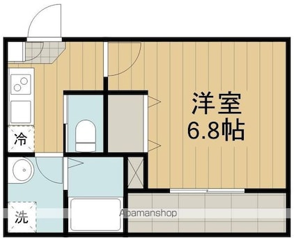 ＭＥＬＤＩＡ青梅[1K/22.83m2]の間取図