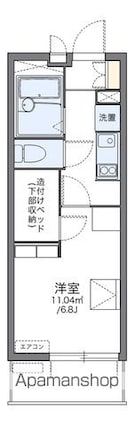 レオパレスＡｒｃａｄｉａ　Ｂ[1K/19.87m2]の間取図