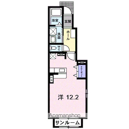 リアン・メルヴェイユ[1K/36.28m2]の間取図