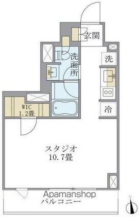 Ｊ．リヴェール学芸大学[1R/34.18m2]の間取図