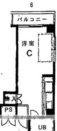 松田ビル[1R/21.33m2]の間取図