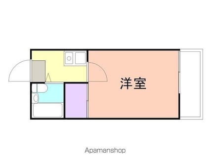 サンハイム宮前[1K/16m2]の間取図