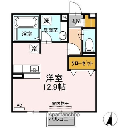 Ｄーｒｏｏｍ平成大学[1R/35.1m2]の間取図