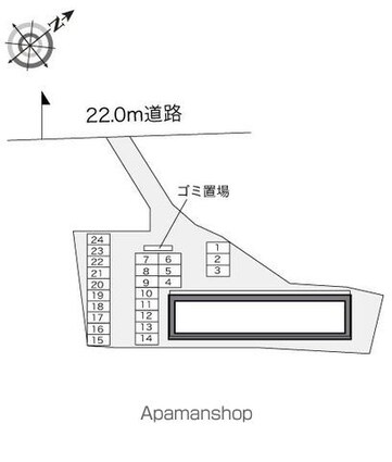 レオパレスサンハイツ　イトウ[1K/26.08m2]の配置図