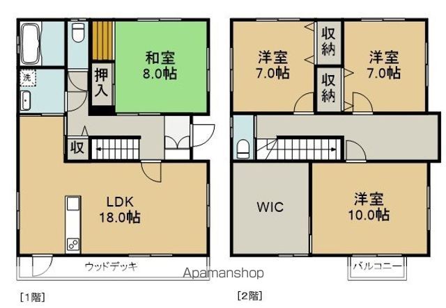 浜松市中央区 2階建 築26年の間取り写真