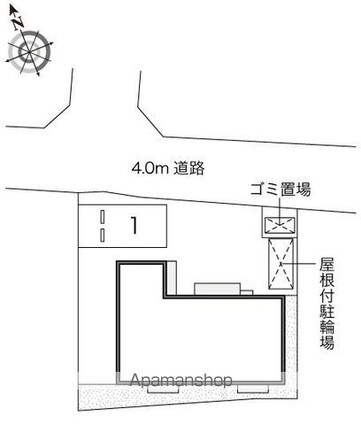 レオネクストヴィア　エスト[1K/26m2]の配置図
