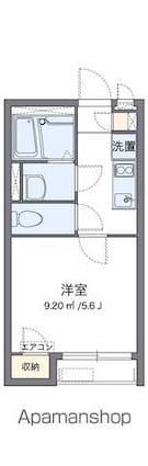 クレイノ市谷台町[1K/20.02m2]の間取図
