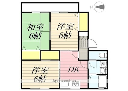 セジュール山口１[3DK/53.59m2]の間取図