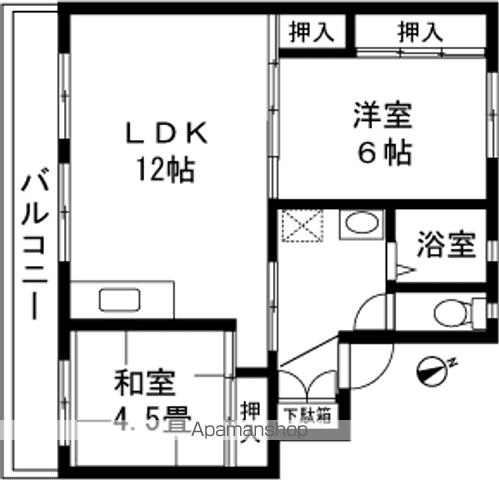 ビレッジハウス若葉1号棟の間取り写真