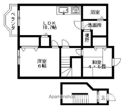 ラ・ファミリア[2LDK/58.53m2]の間取図