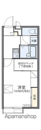 レオパレスエミネンスⅡ[1K/23.18m2]の間取図
