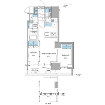 ルフォンプログレ本郷三丁目[2LDK/42.34m2]の間取図