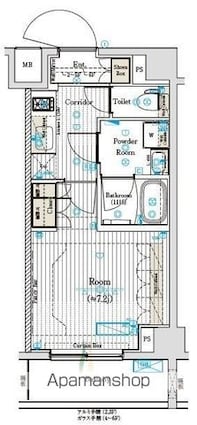 ブライズフォルム墨田[1K/25.55m2]の間取図