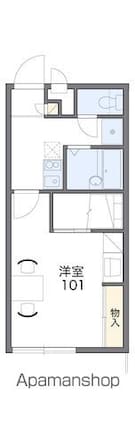 レオパレスシャルマンＳＡＫＡＭＯＴＯ[1K/22.7m2]の間取図