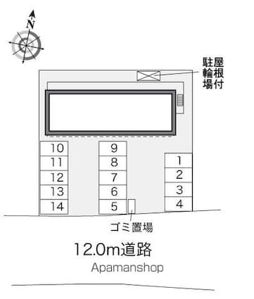 レオパレスパーシモン[1K/23.18m2]の配置図