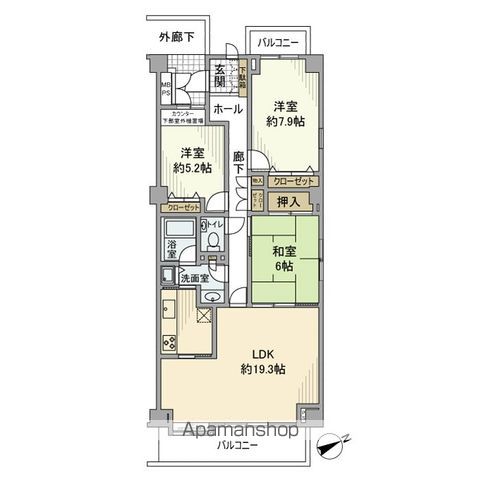 大井仙台坂パークハウスの間取り写真