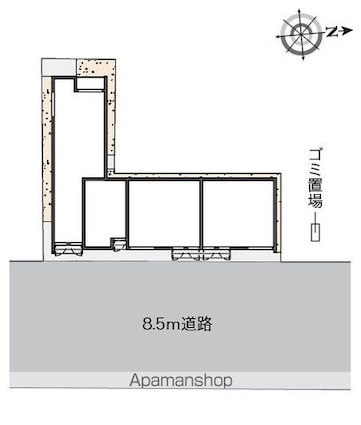 クレイノルミネスⅡ[1R/24.17m2]の配置図