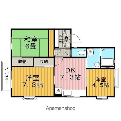 コートヒルズ[3DK/56.14m2]の間取図