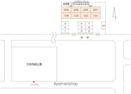 サンコーポ今里[3DK/53.46m2]の配置図