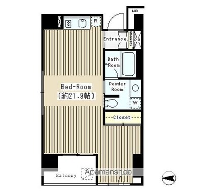 ＬＡ・ＲＥＳ西麻布[1R/45.22m2]の間取図