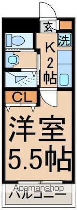 まさみセンチュリー[1K/19.7m2]の間取図