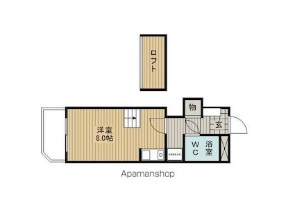 コンドミニアムハイランド[1R/21.6m2]の間取図