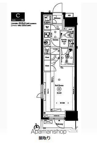 【杉並区下高井戸のマンションの間取り】