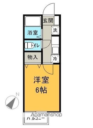 長野県松本市渚２丁目[1K/20.03m2]の間取図