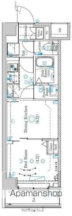 ラフィスタ墨田５丁目Ⅱ[1DK/26.1m2]の間取図