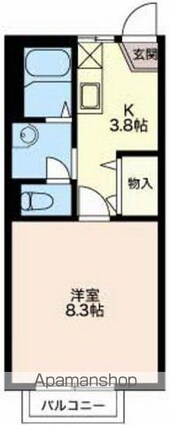 タウンコート２１[1K/28.21m2]の間取図