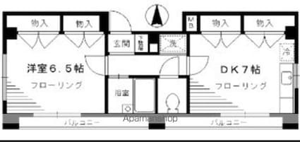 メゾンガーデニア[1DK/36.52m2]の間取図