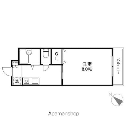 セラー野村[1K/29m2]の間取図