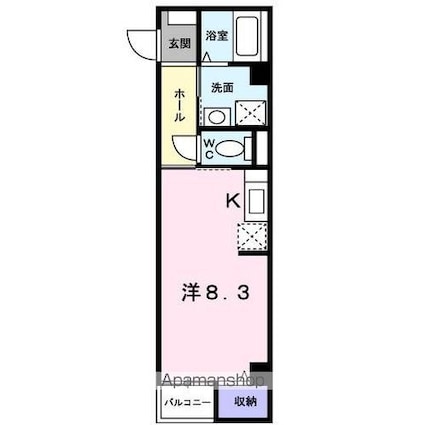 メゾン　グランディール[1R/24.78m2]の間取図