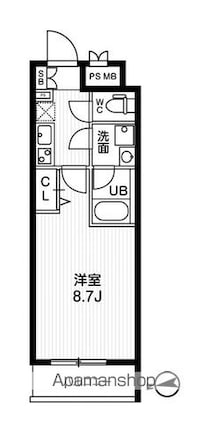 ＡＲ向島[1K/25.58m2]の間取図