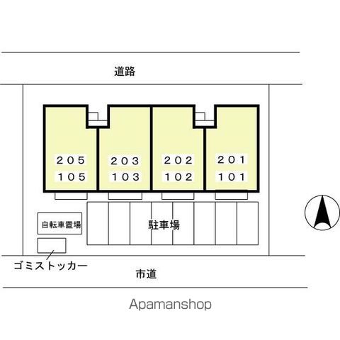 アークパレス 102 ｜ 千葉県千葉市稲毛区山王町112-8（賃貸アパート2LDK・1階・53.44㎡） その6