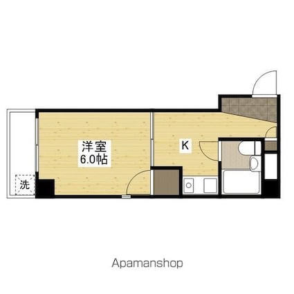 Ｌｕｔｅｌｌａ鶴見[1K/20.26m2]の間取図