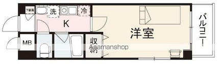 アクシオス中新町[1K/23.8m2]の間取図