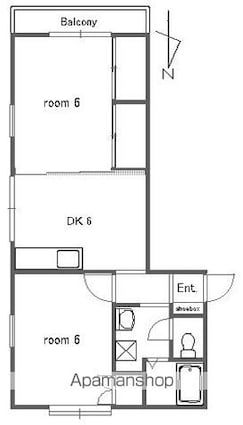 ドミール藤久[2DK/40m2]の間取図