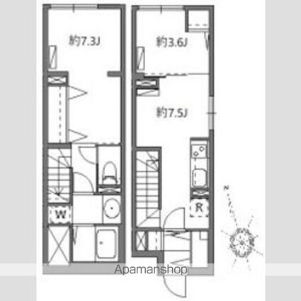 ソラシアレジデンス学芸大学Ⅱ[2DK/51.85m2]の間取図